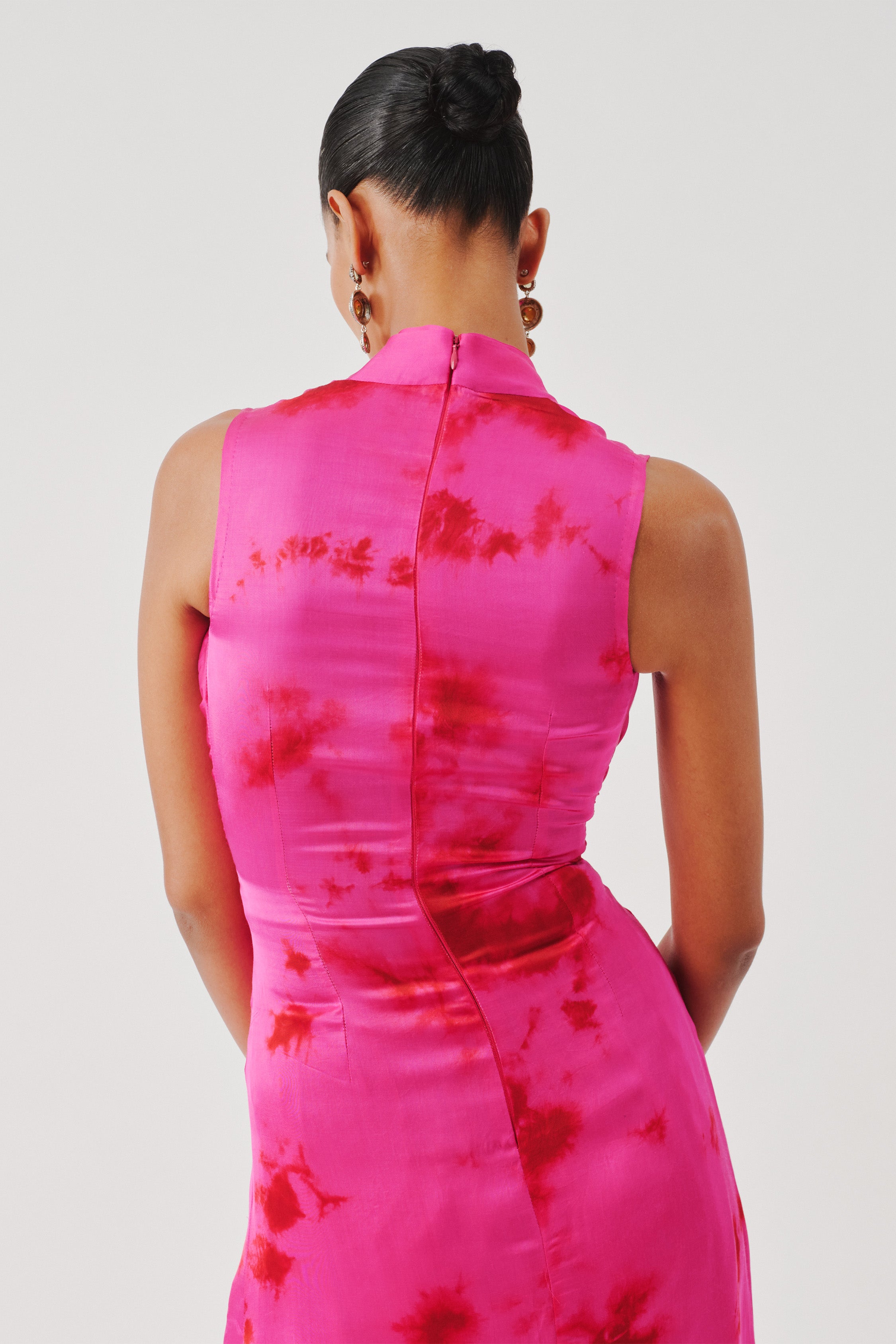 Kiara Draped Dress in Pink