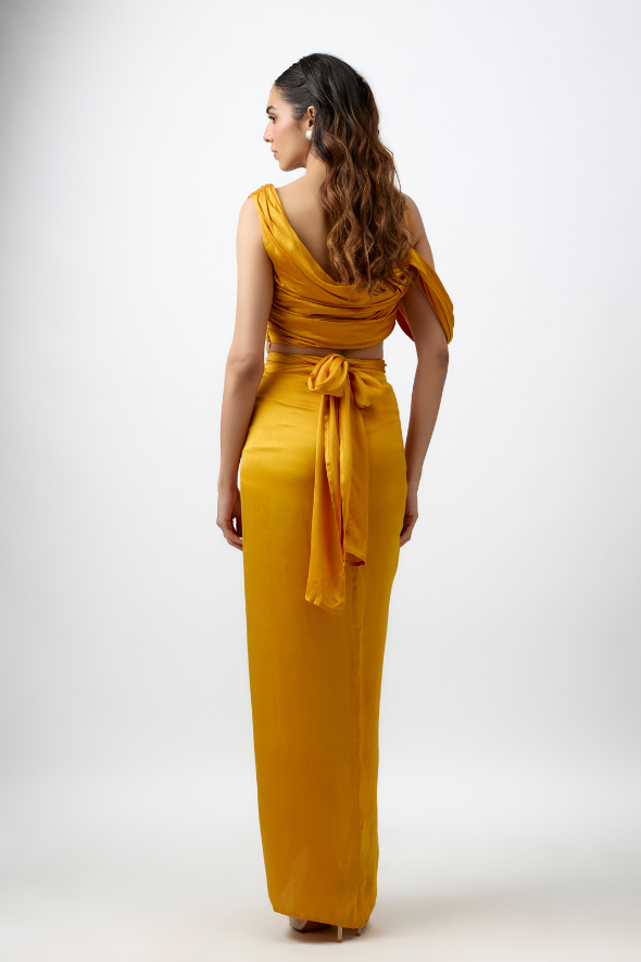 Honey Cropped Top with Detachable Sleeve