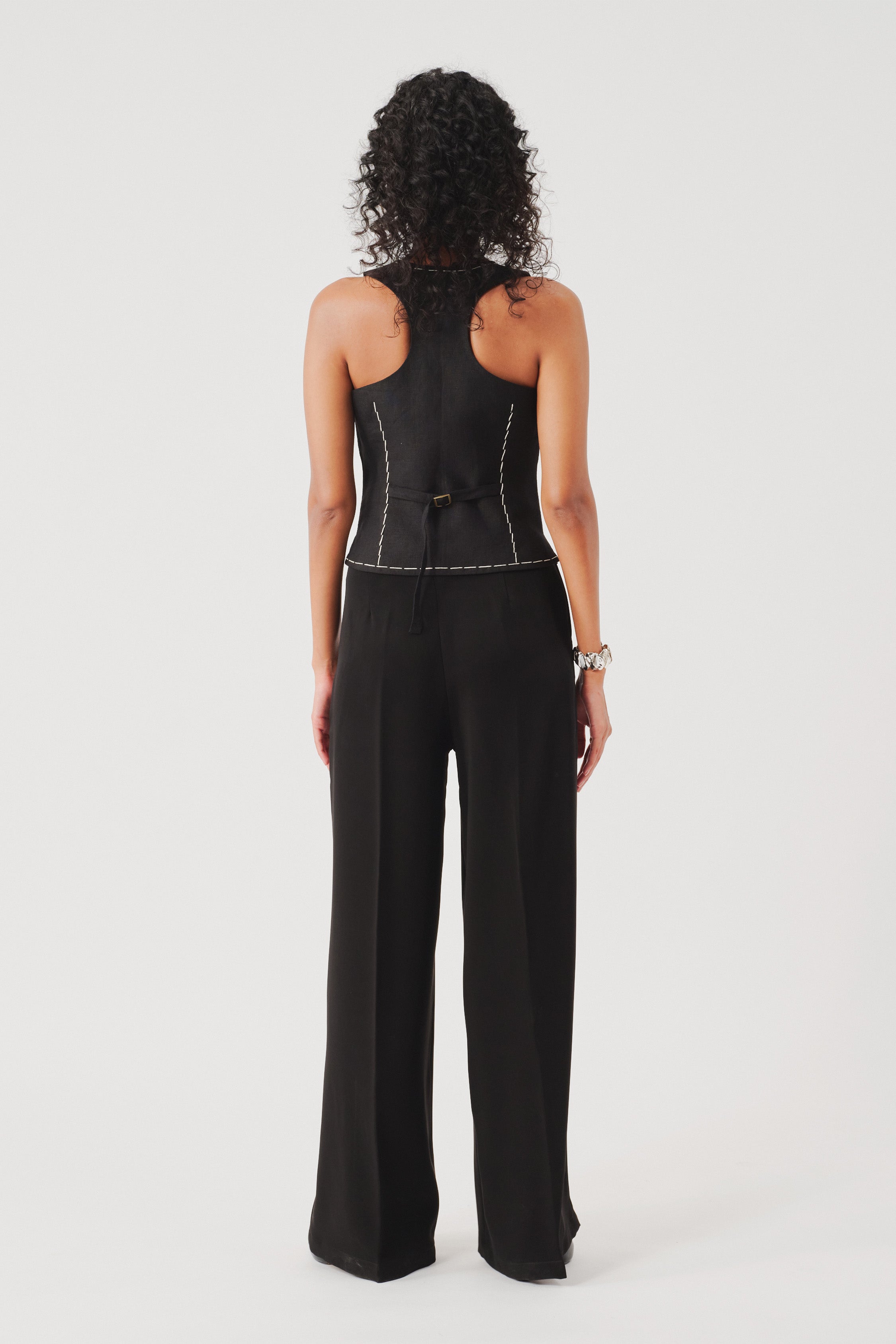 Darcy Black High-Rise Wide-Leg Pants