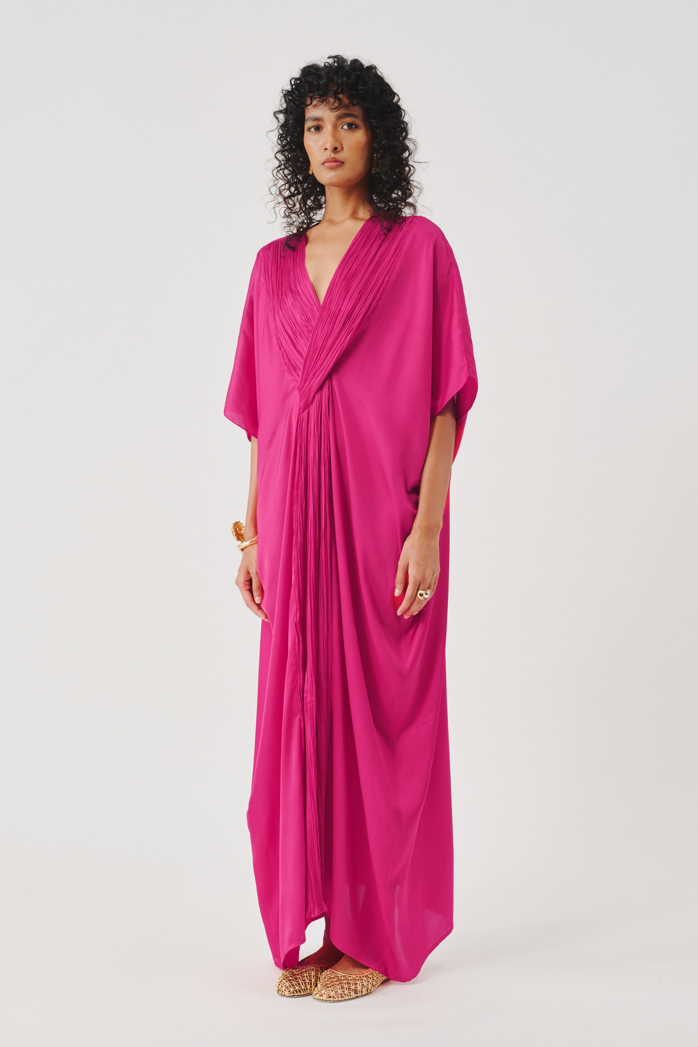 Regal Kaftan in Hot Pink