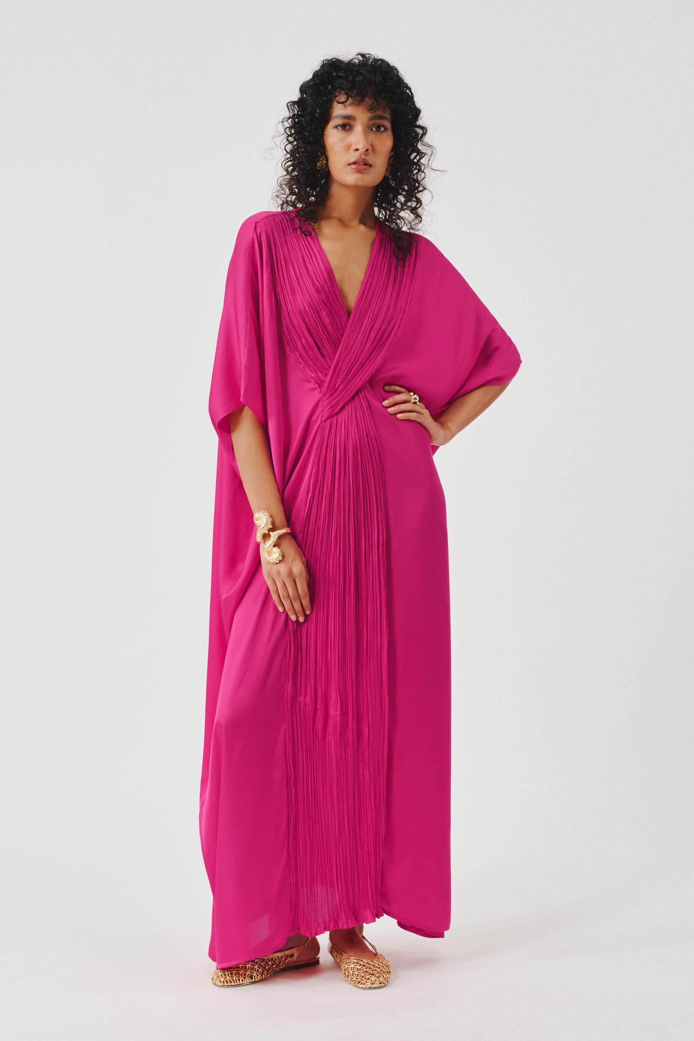 Regal Kaftan in Hot Pink
