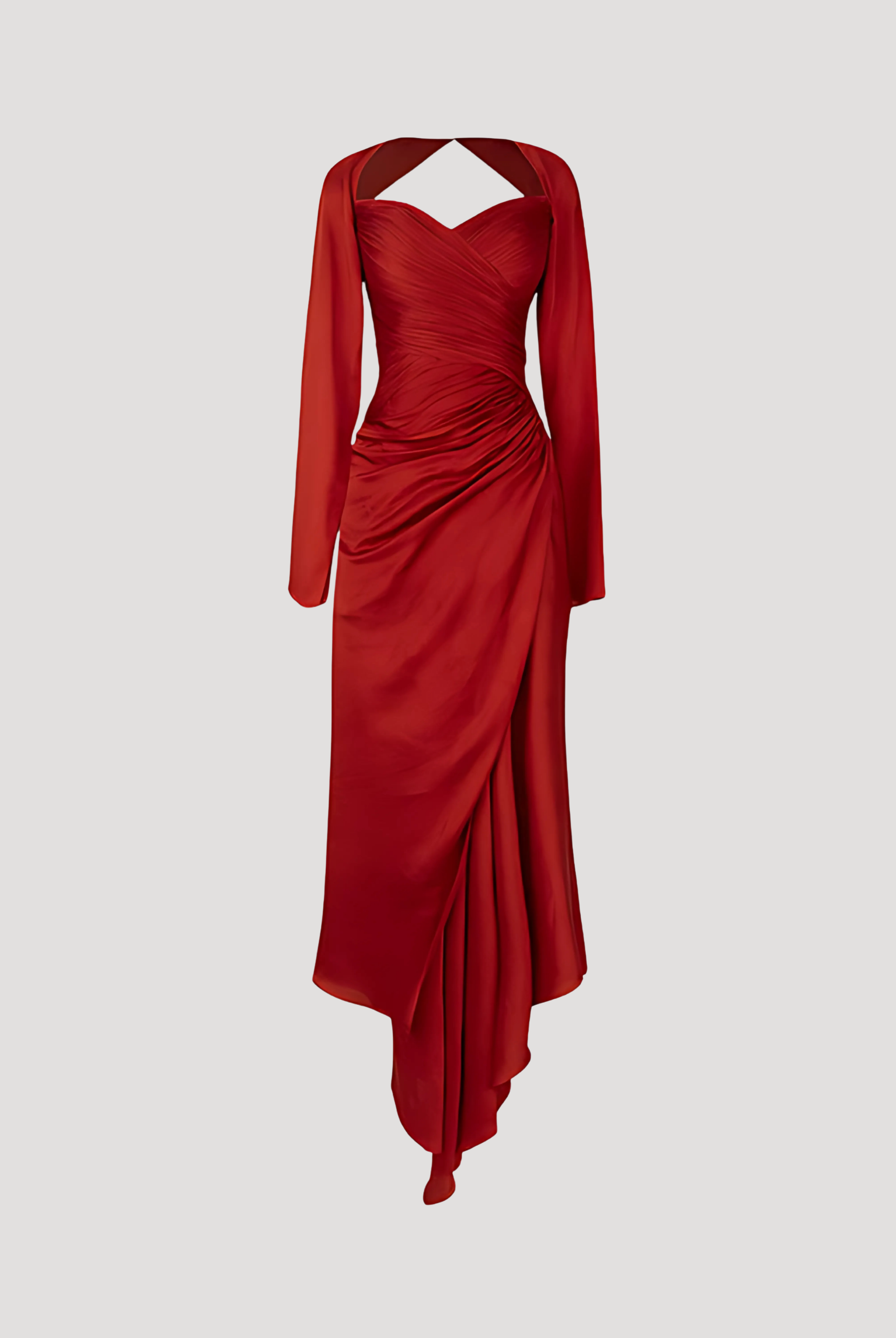 Grace Ruched Dress in Red