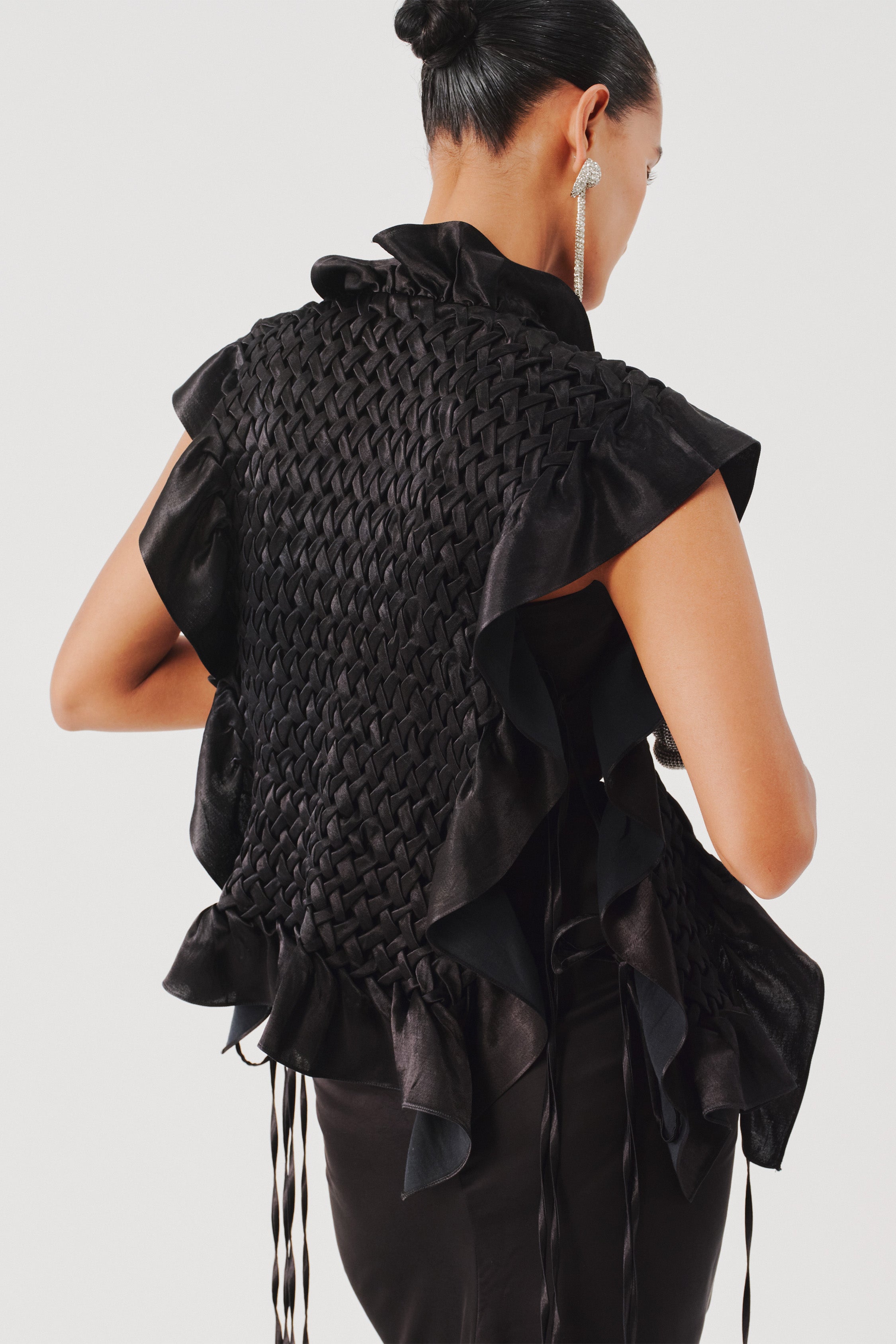 Phoenix Mashru Bib in Black