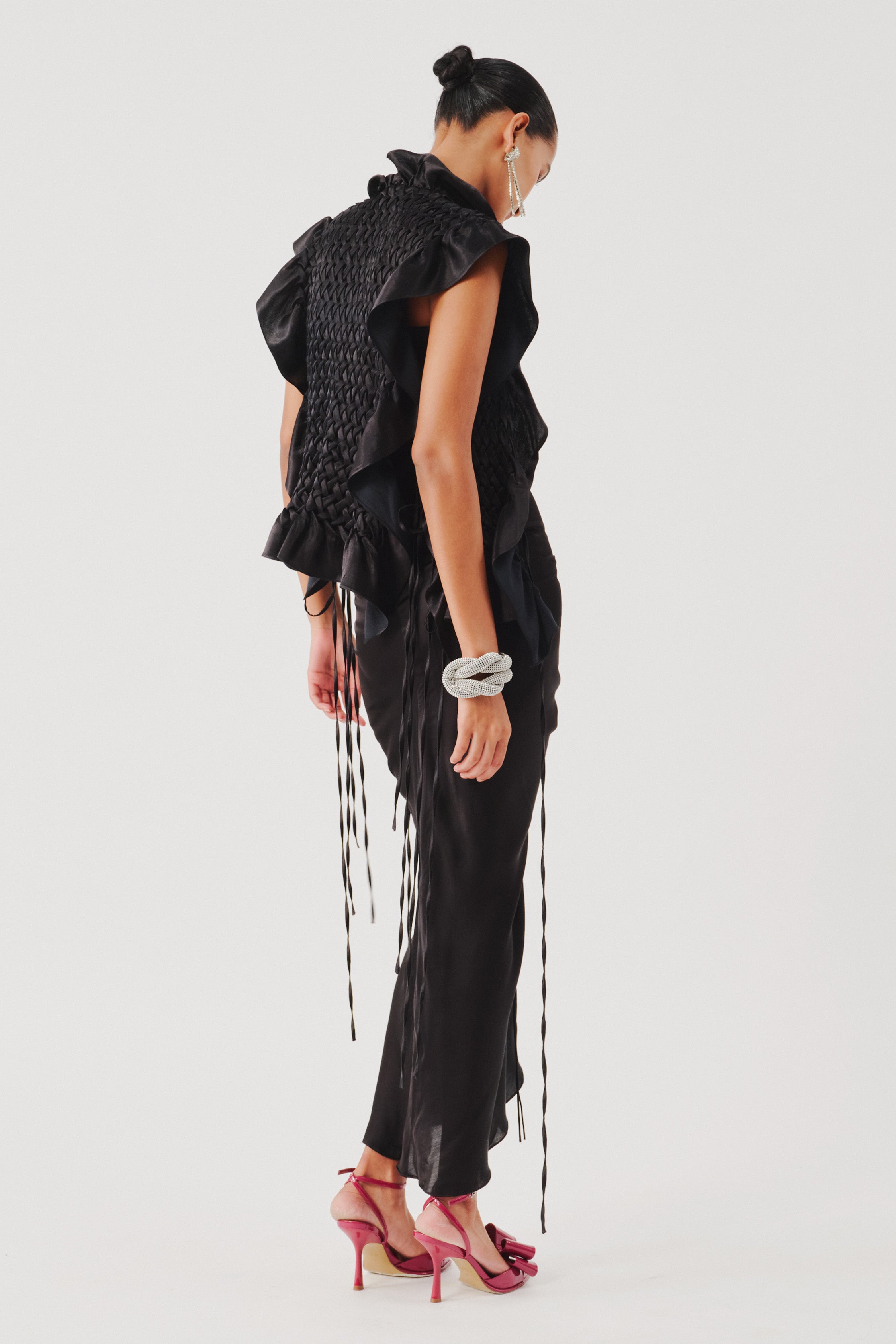 Phoenix Mashru Bib in Black