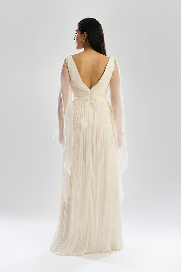 Elegant White Dresses: Dream Dress with Sleeves by Aroka.