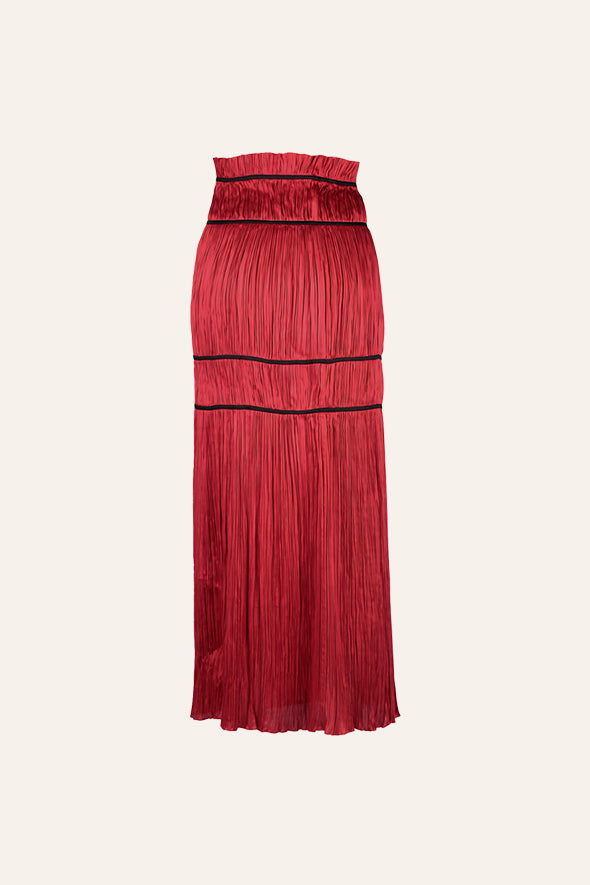 Ruby Muslin ruched skirt with front tie-ups from Aroka.