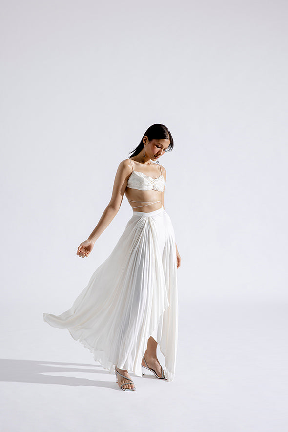 Dove draped skirt