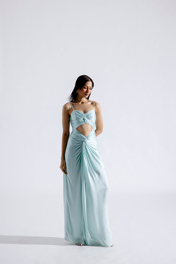 Elsa Draped Cutout Dress