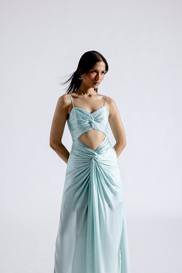 Elsa Draped Cutout Dress