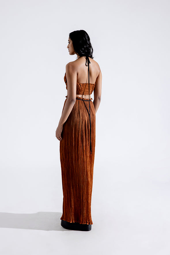 Bronze Ruched Skirt