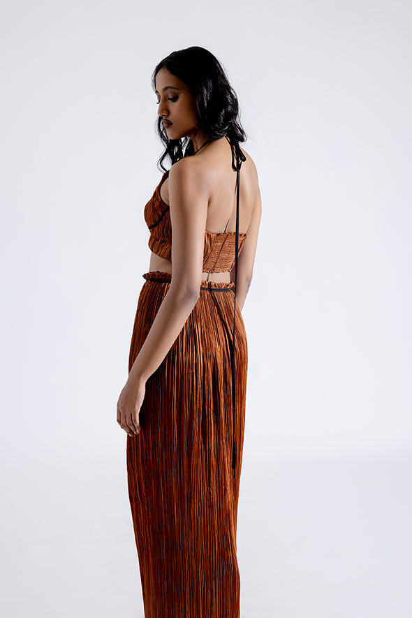 Bronze Ruched Skirt