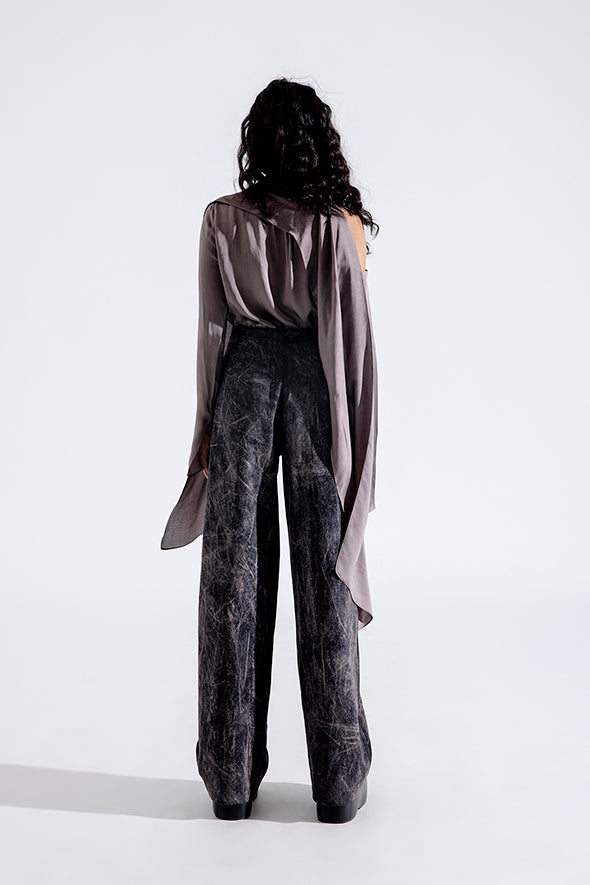 Steel grunge denim pant