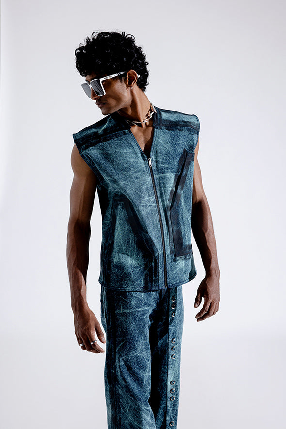 Ice Grunge Zipper Vest