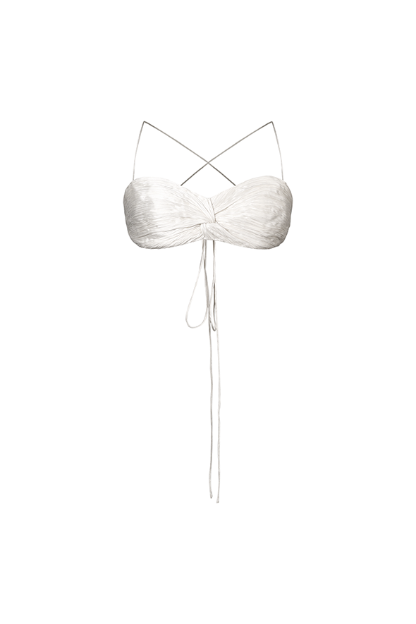 Dove ruched crop top