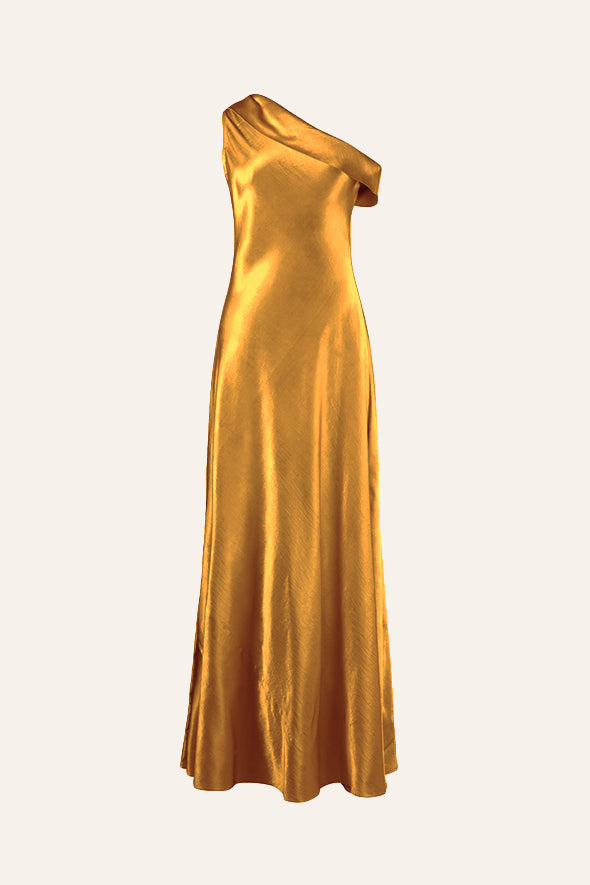 Mashru Golden Off-Shoulder Dress from Aroka