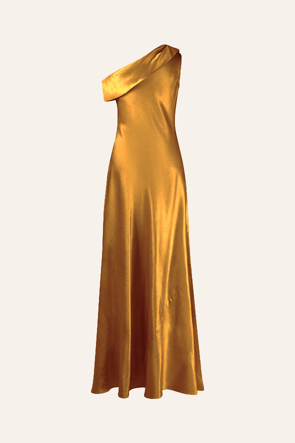 Mashru Golden Off-Shoulder Dress from Aroka