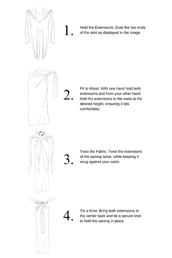 Sarong- multiway draped skirt from Aroka.