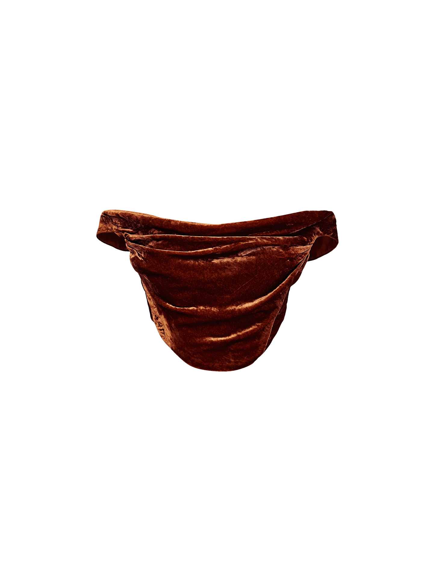 Amber silk velvet draped corset