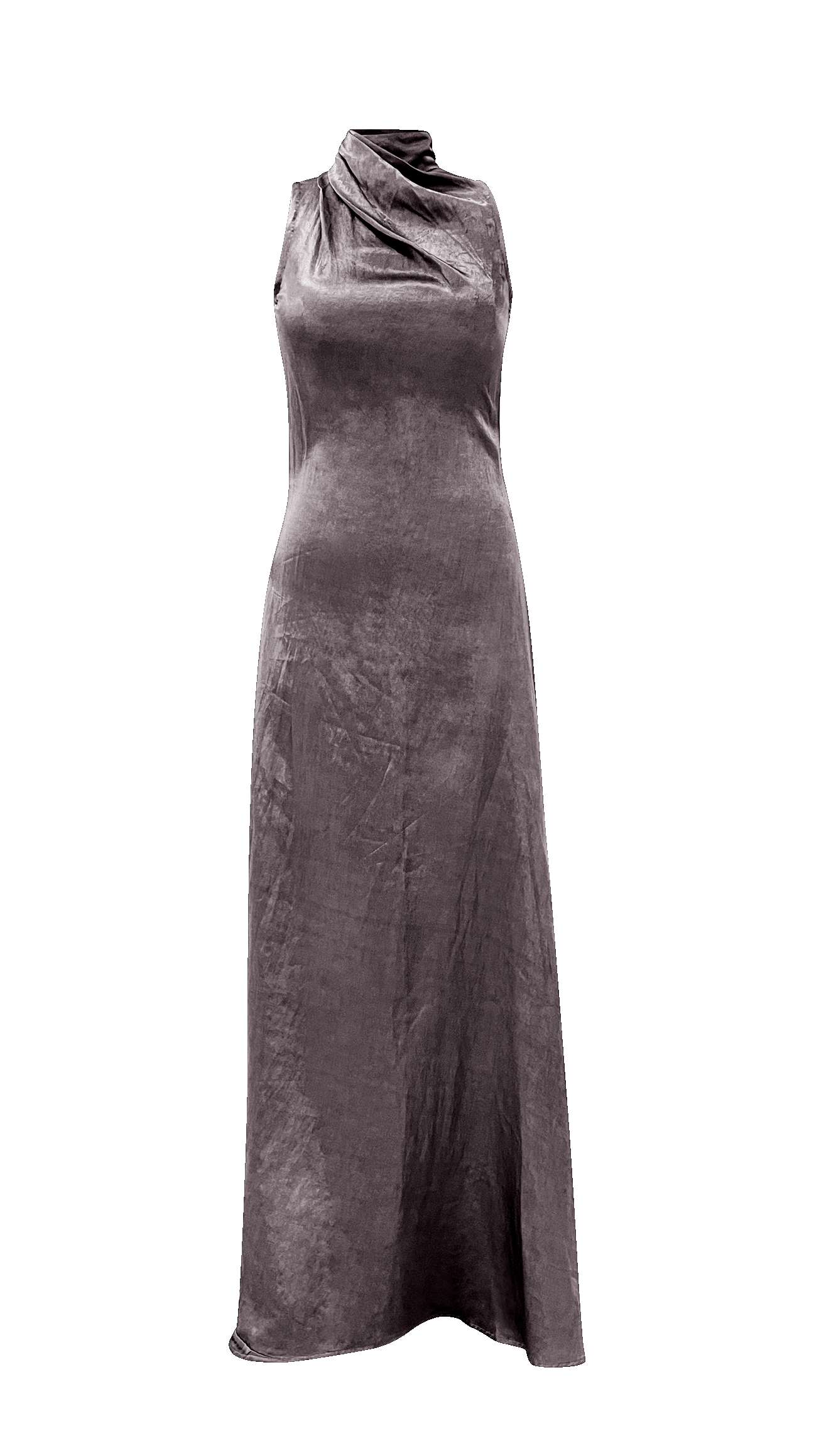 Stellar silver cowl dress