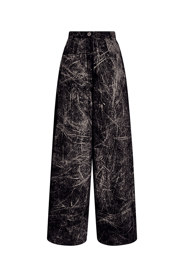 Steel grunge denim pant