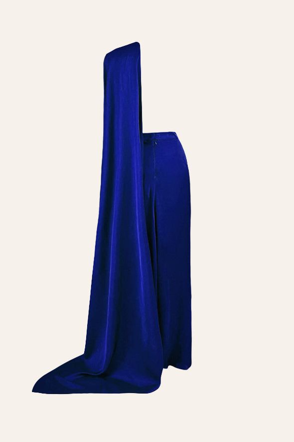 Jasmine Draped Concept Saree in Royal Blue