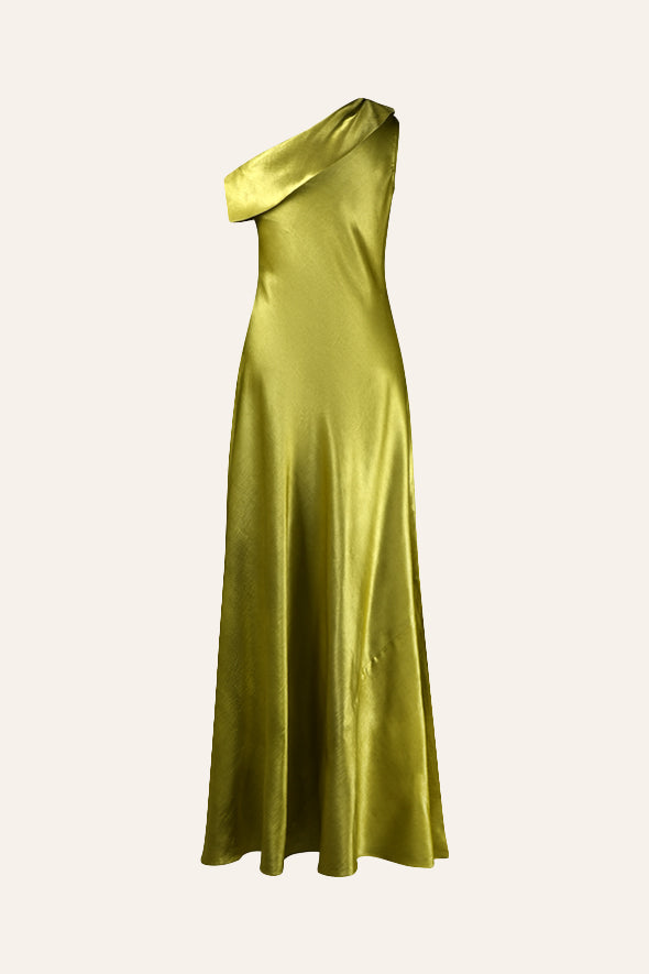 Fit and Flare off-shoulder dress in lemon colour dress from Aroka.