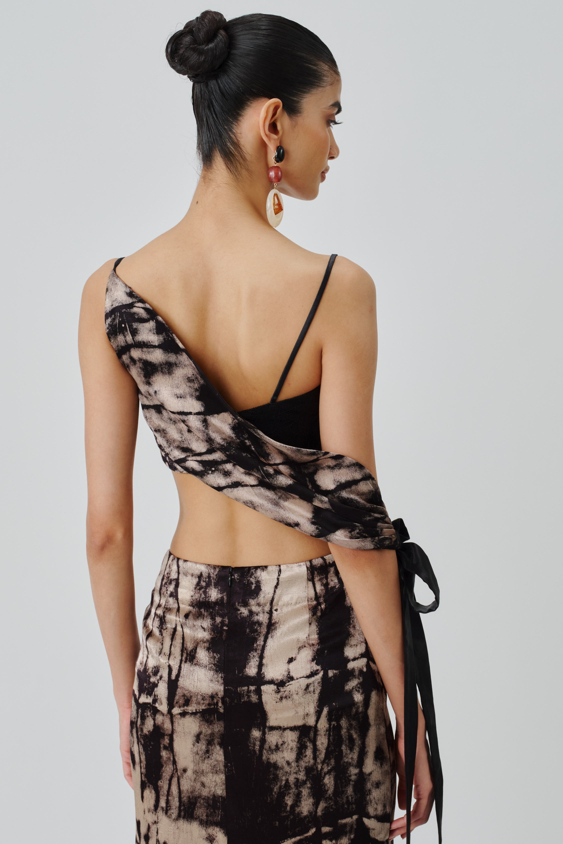 Close up back view of monolith crop top