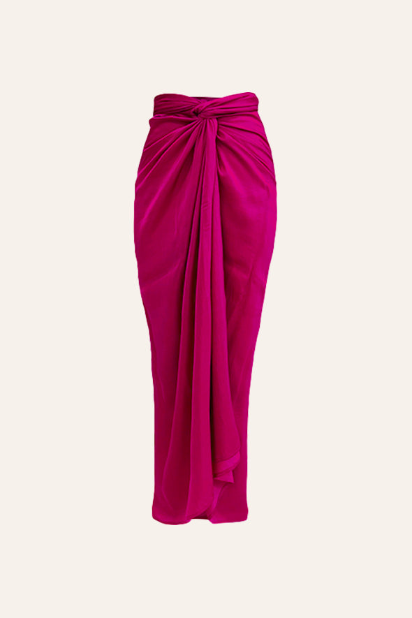 Pink Sarong- versatile multiway draped skirt and sarong from Aroka.
