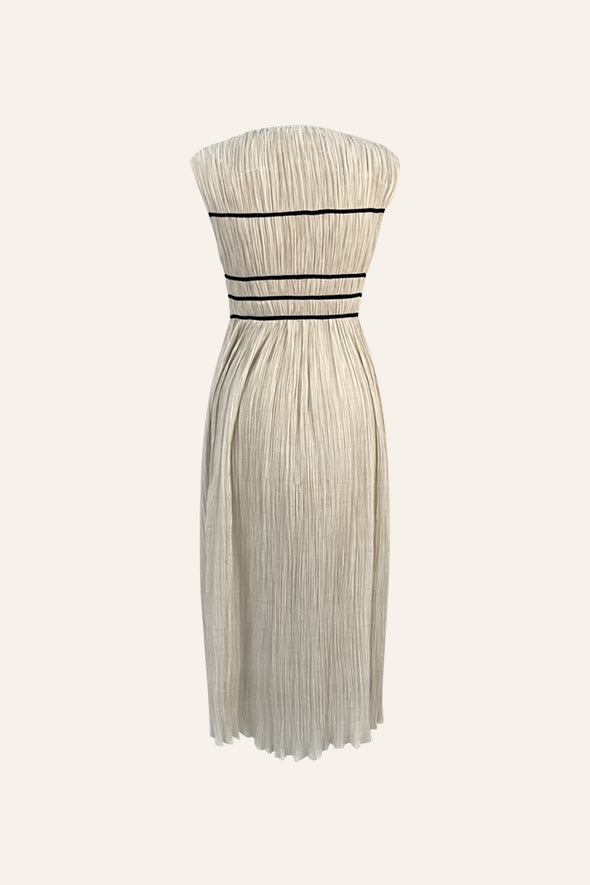 Romantique Ruched Dress in Off White