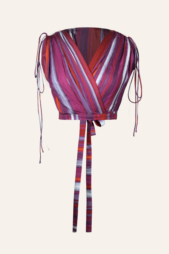 Ruby Serenade Wrap Top