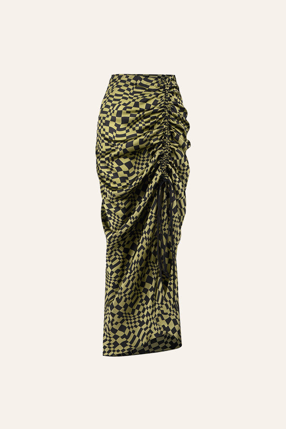 Sedona Skirt in Green and Black Checks