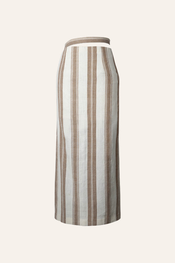 Sleek Stripes Cutout Skirt