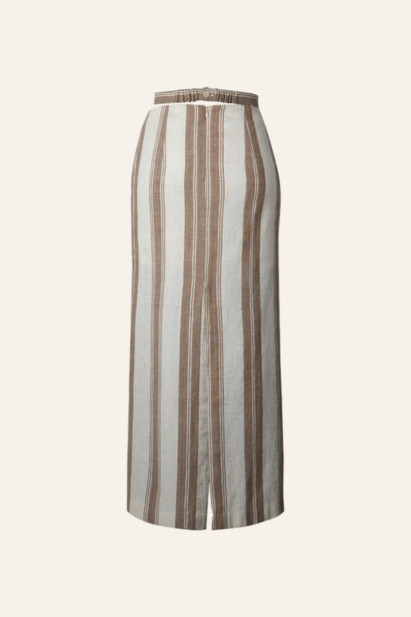 Sleek Stripes Cutout Skirt