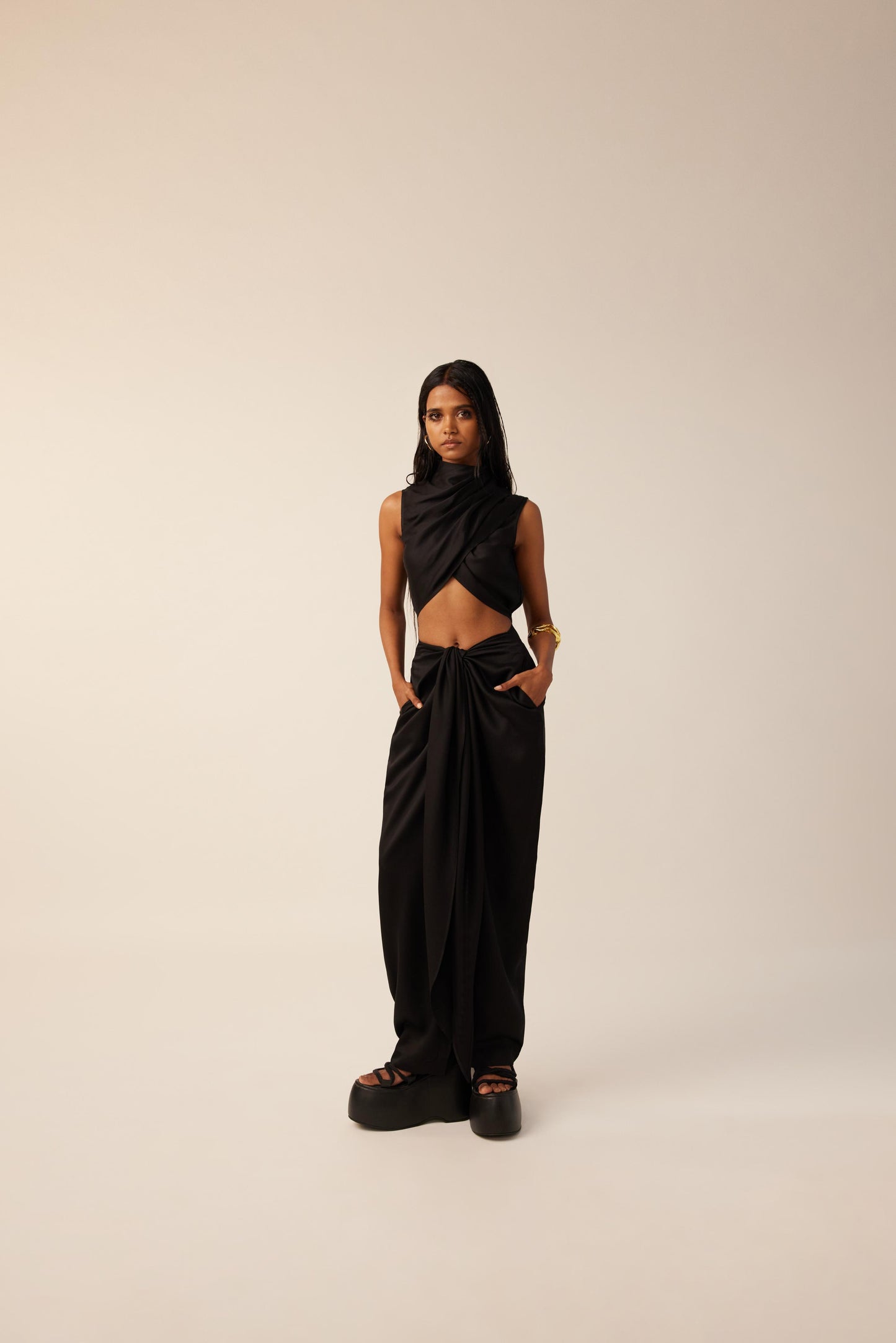 Midnight whispers crop top