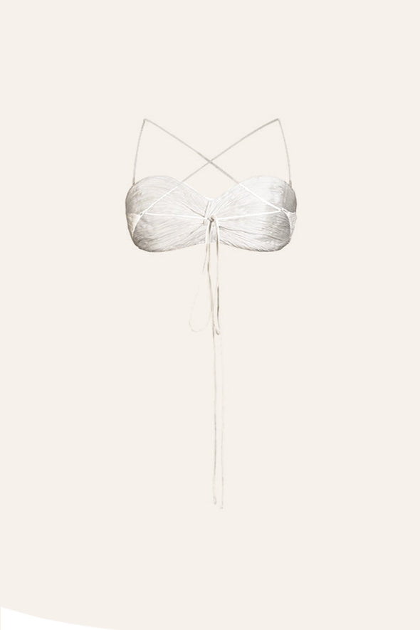 Dove Ruched Crop Top