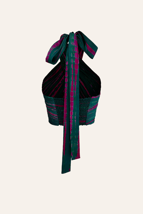Tie-dye Halter Top with the Tie-dye Multiway Skirt set from Aroka.