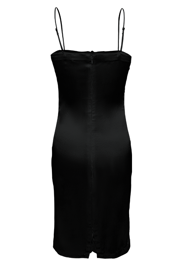 Phoenix Mashru Slip Dress in Black