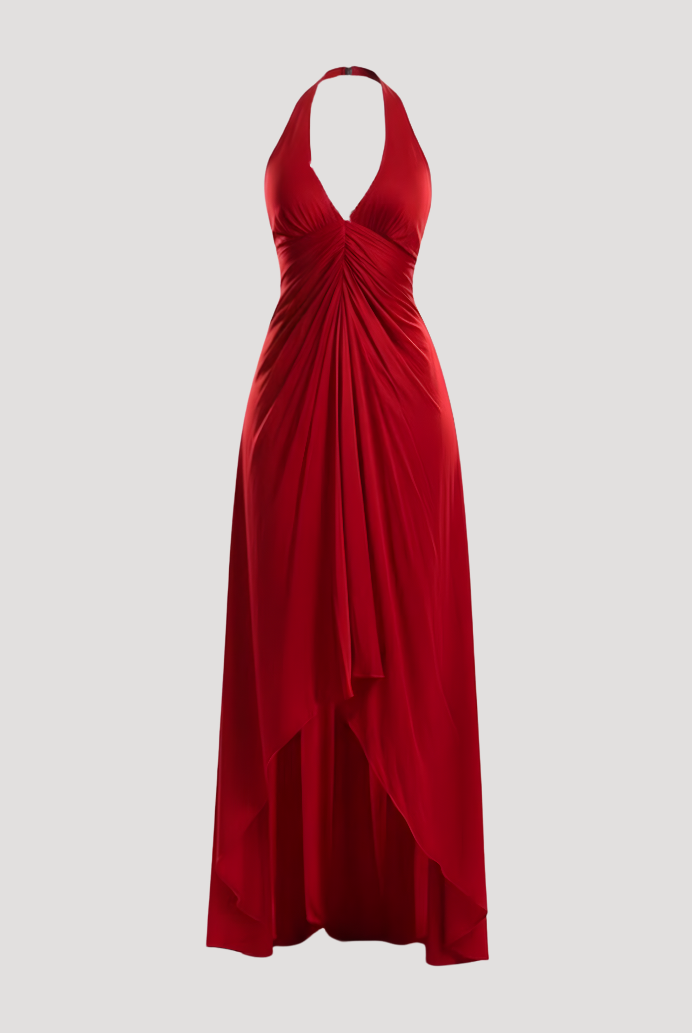 Desire Halter Dress in Red