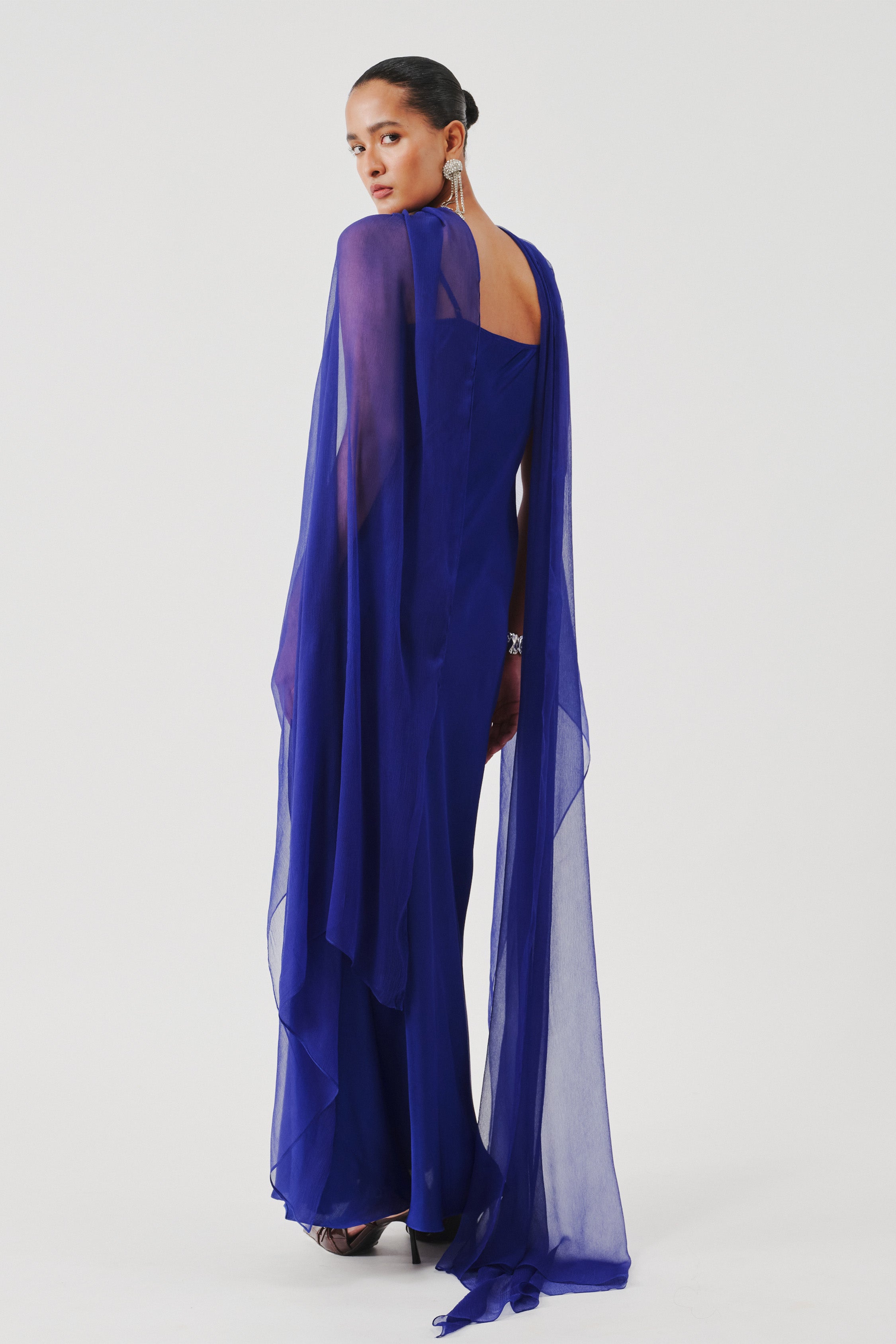 Tyra Slip Dress in Blue