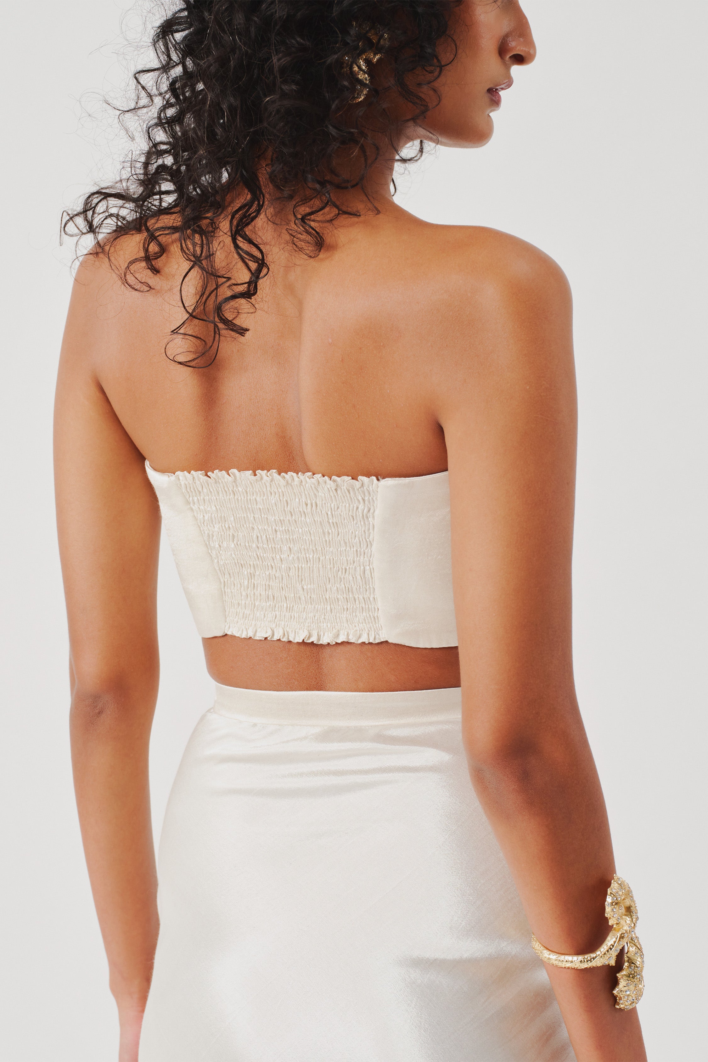 Mystery Bandeau Top in Ivory for Women | Āroka