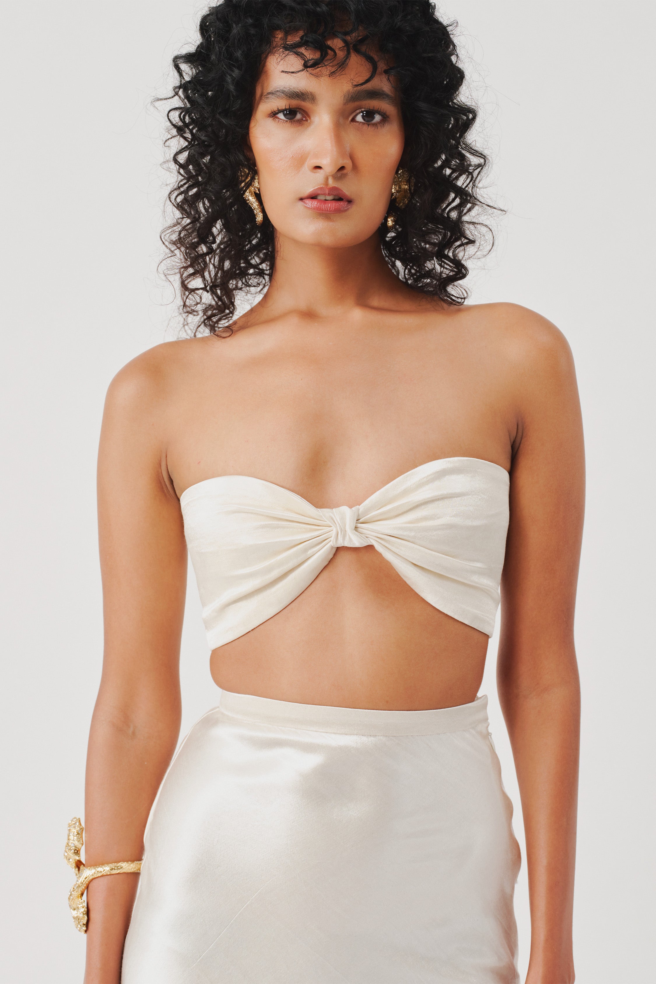 Mystery Bandeau Top in Ivory for Women | Āroka