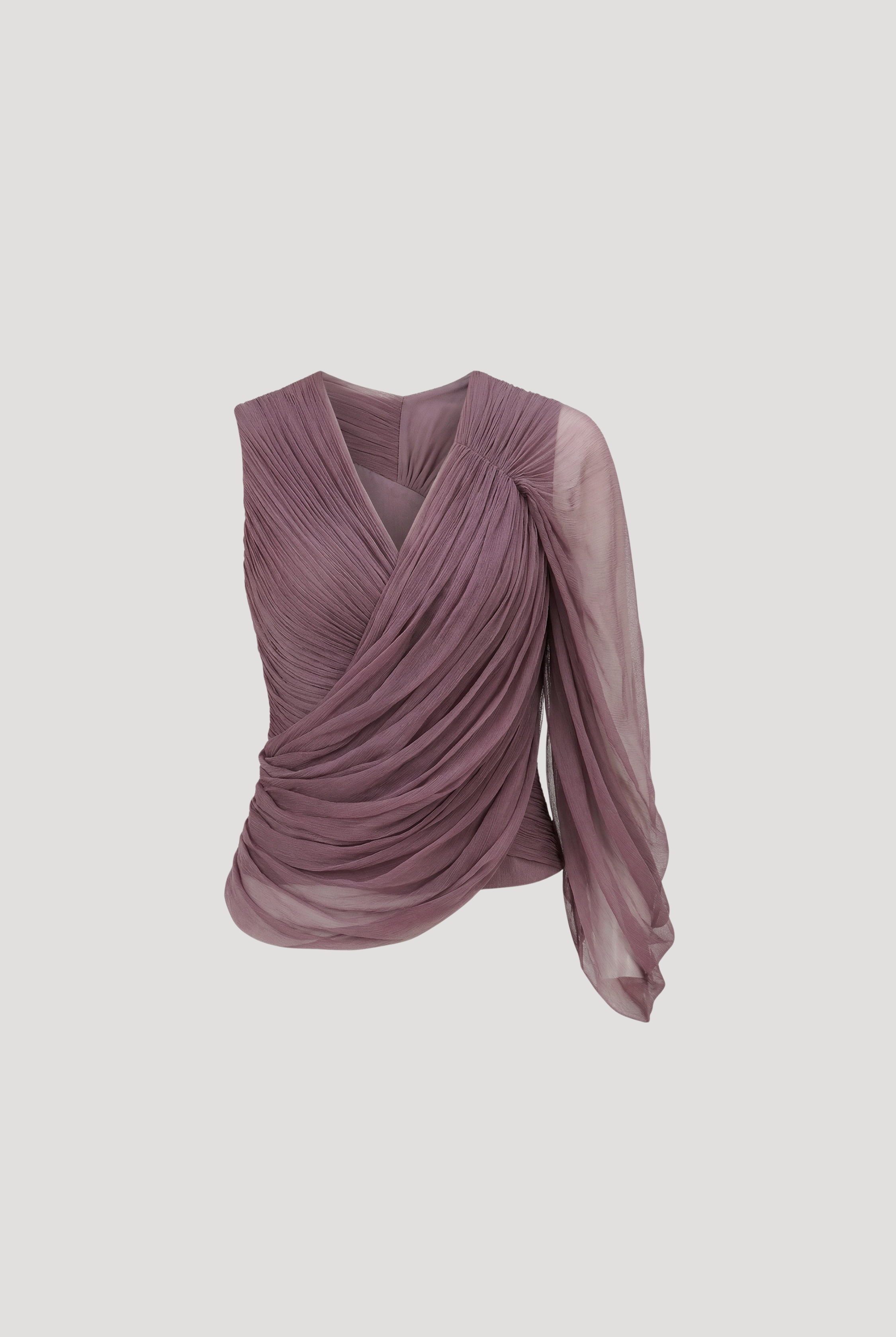 Mauve Ruched Top