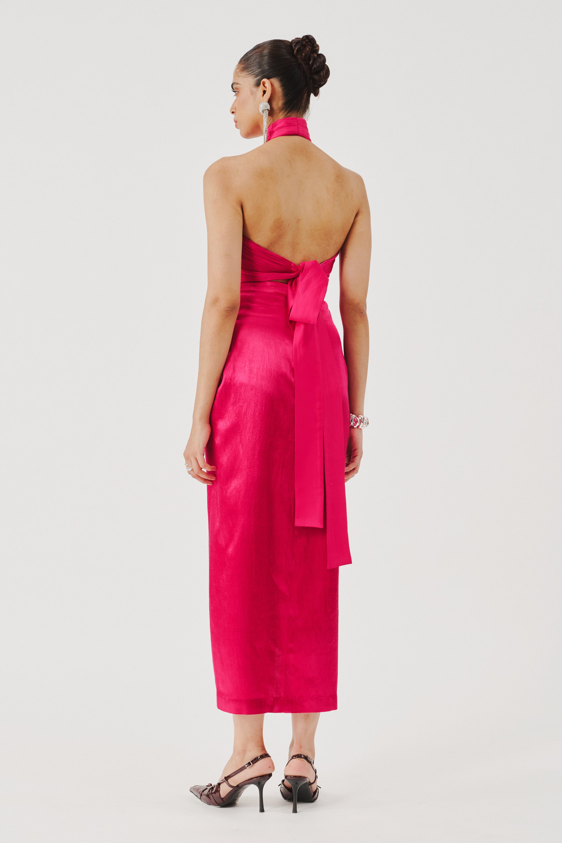 Hope Halter Neck Top in Hot Pink