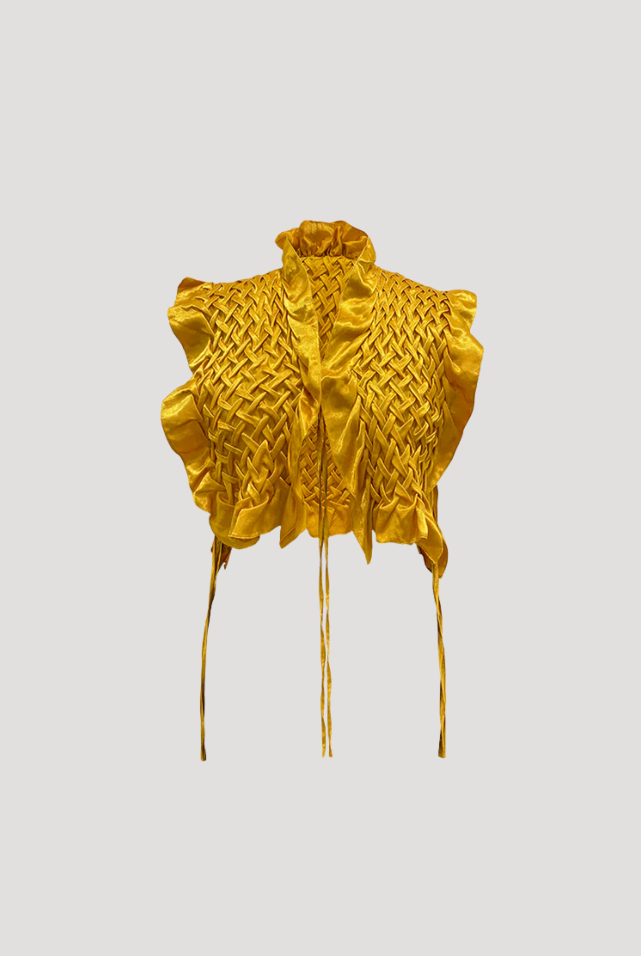 Phoenix Mashru Bib in Honey Yellow