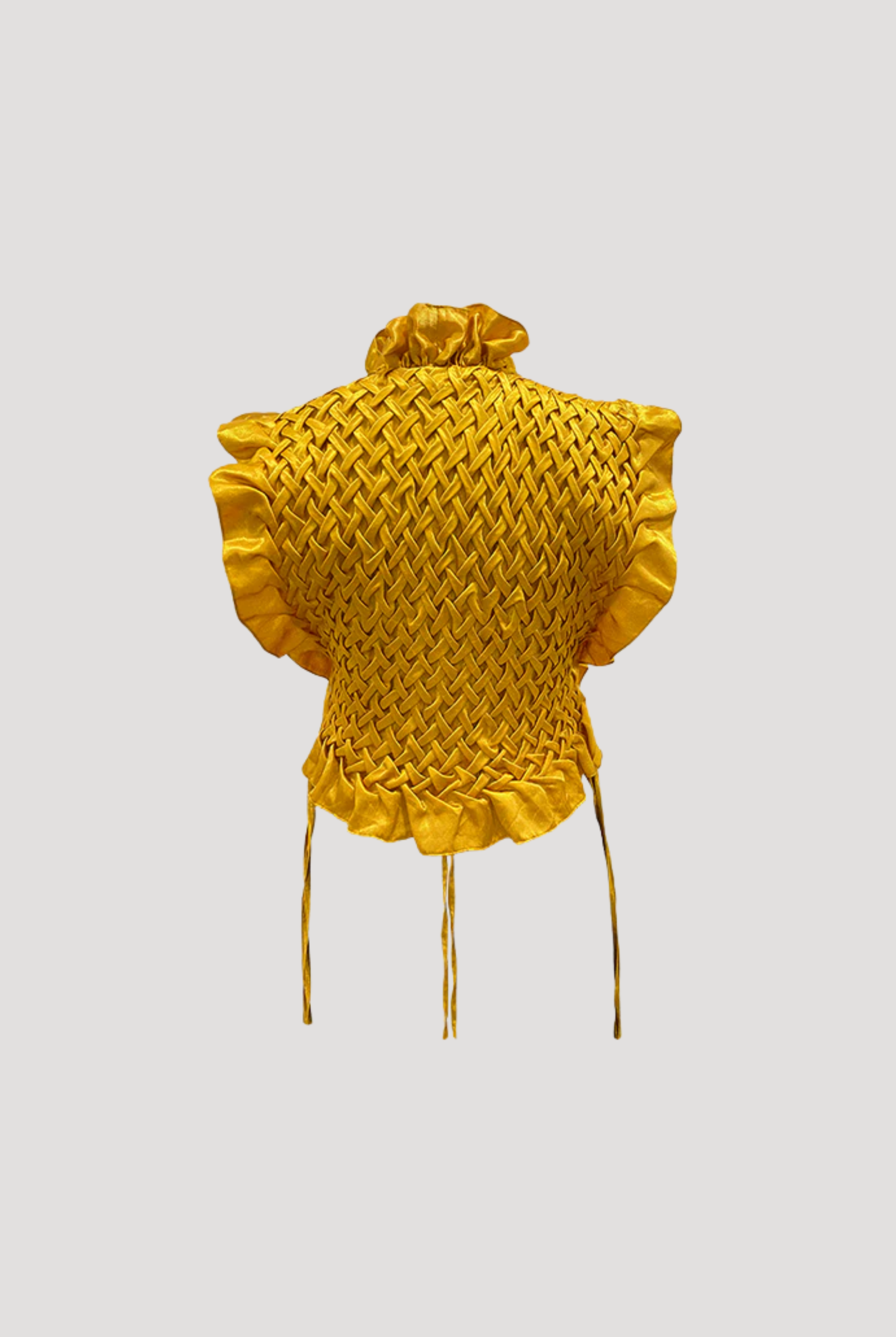 Phoenix Mashru Bib in Honey Yellow