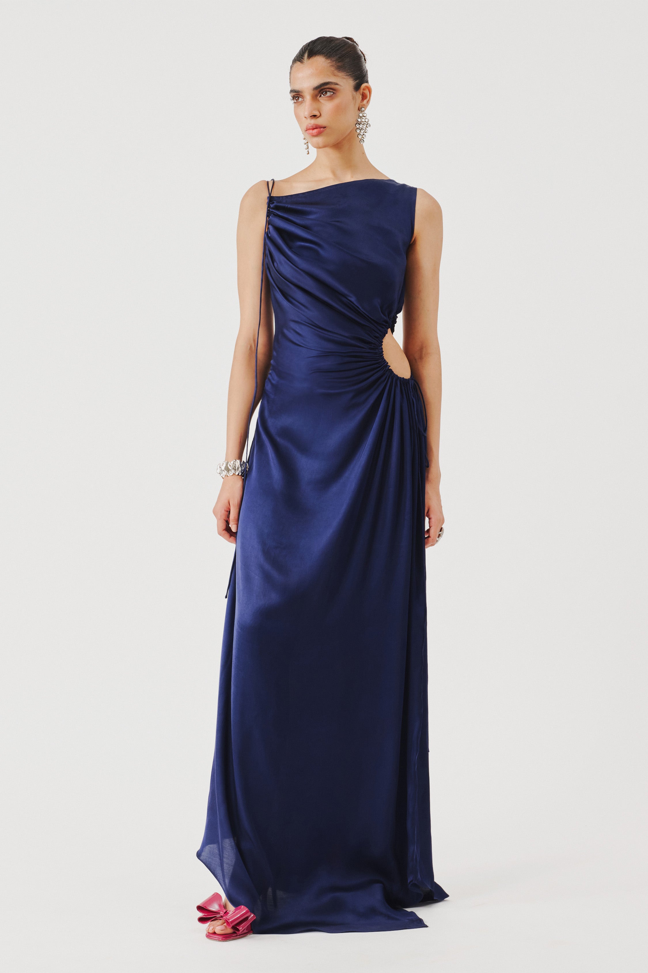 Selene Cutout Dress in Navy