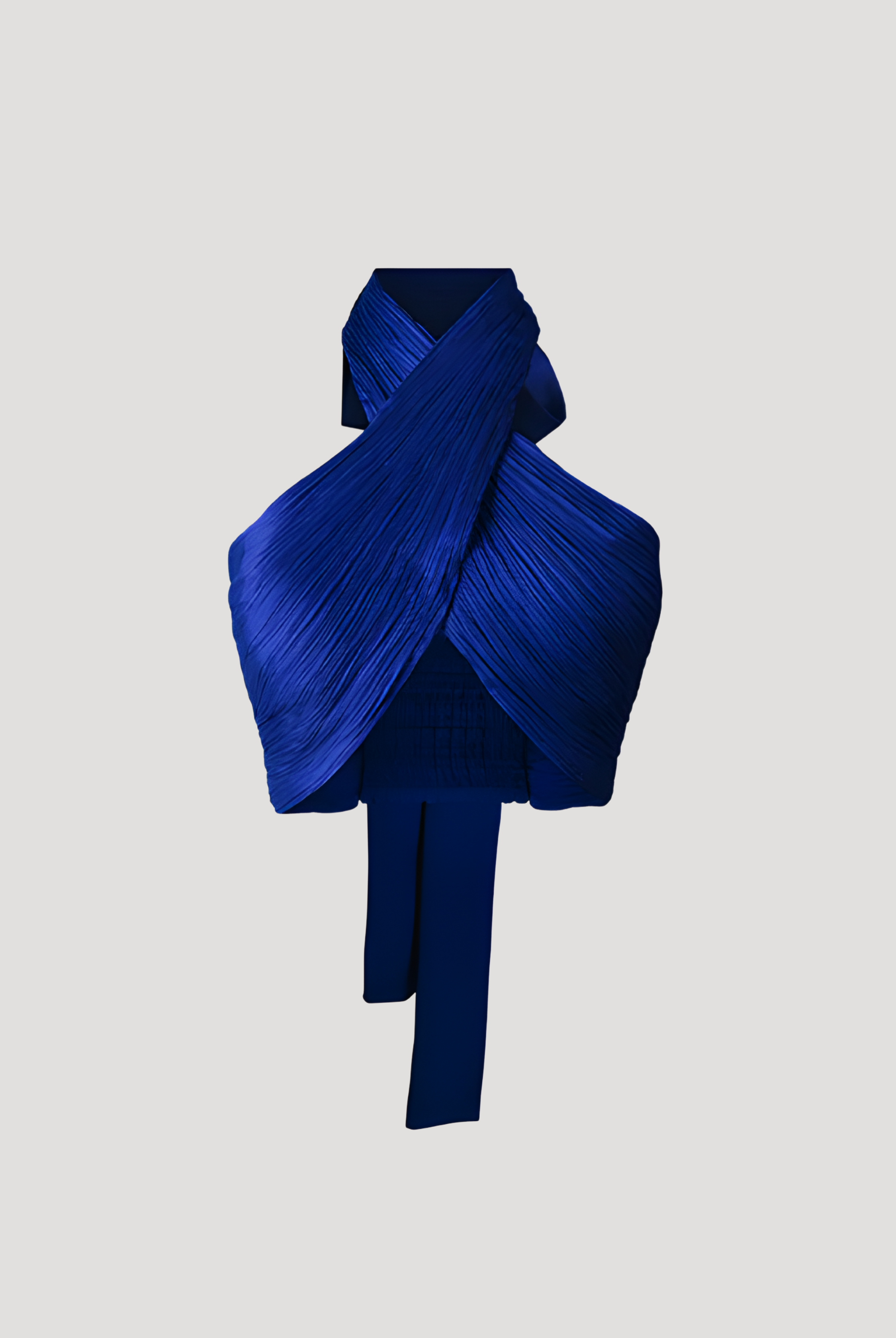 Hope Halter with Elastic back in Blue