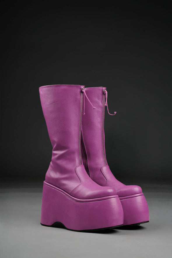 Pluto High Platform Boots in Pink