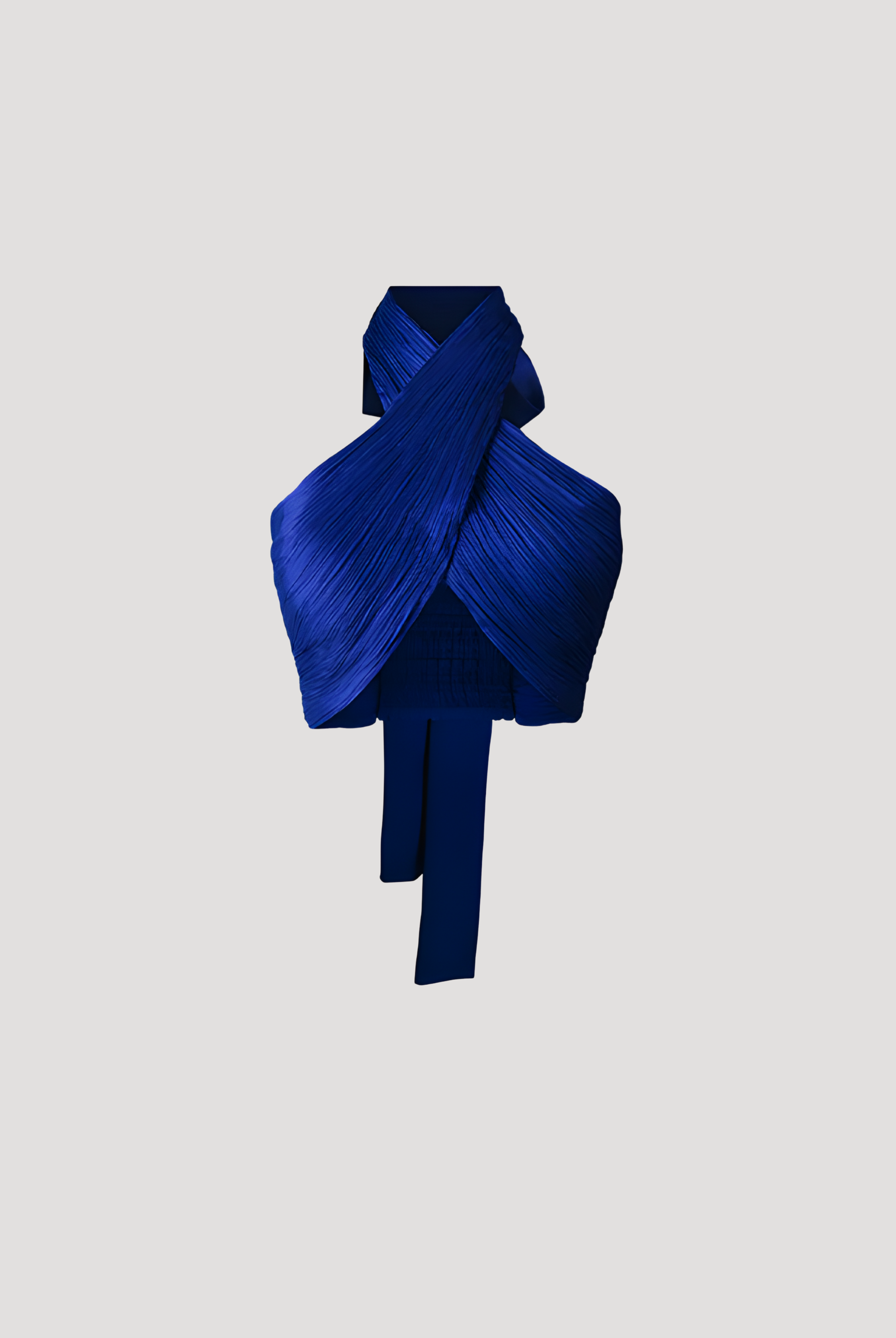 Hope Halter with Elastic back in Blue