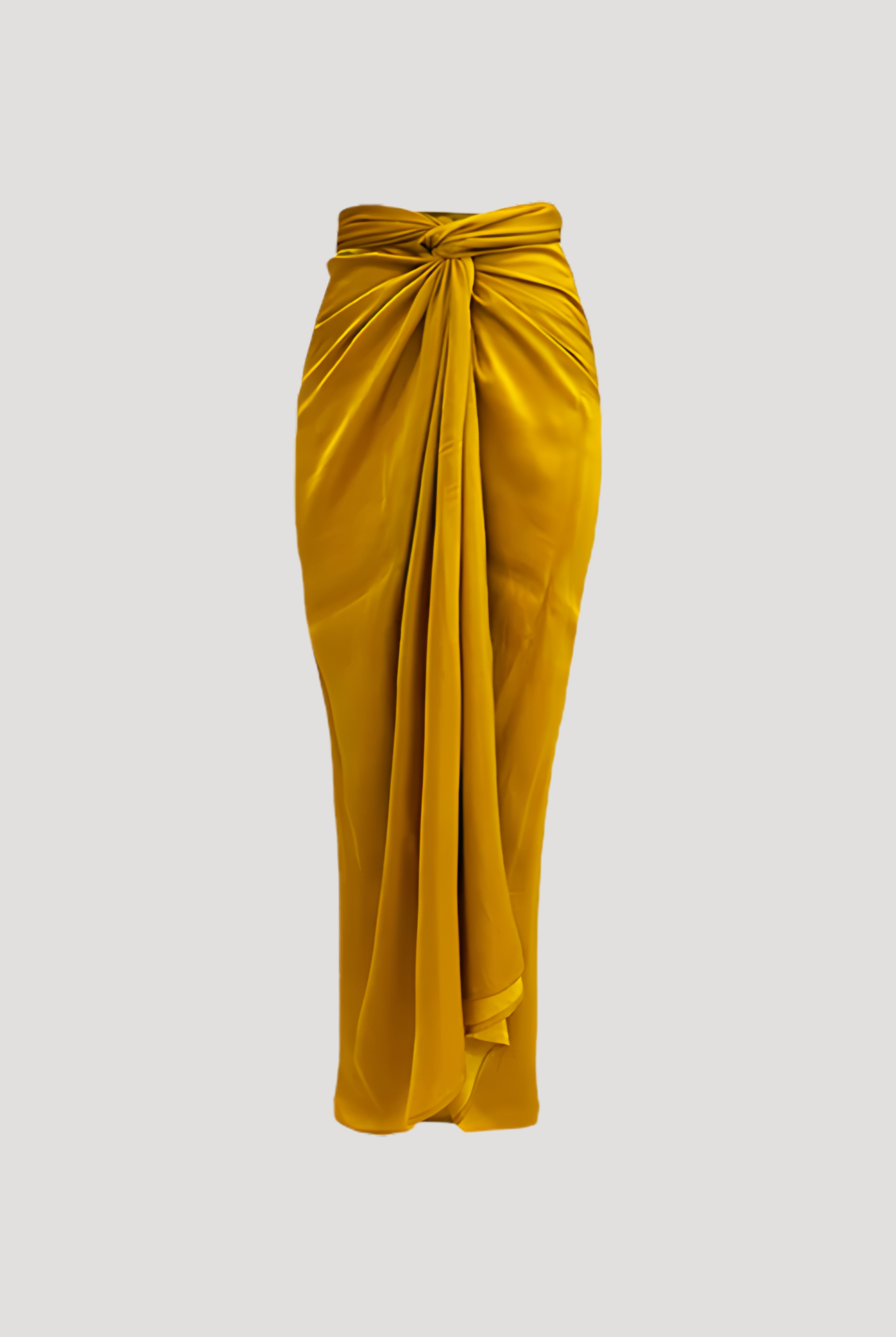 Honey Multiway Draped Skirt in Mustard